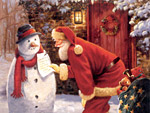 Дядо Коледа и снежен човек