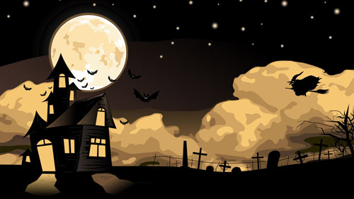 Вещица се прибира в къщи - Хелоуин (Halloween) - Картички и Пожелания за  Празници - Kartichki.bg