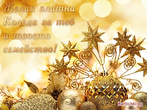 Желая златна Коледа за теб и твоето семейство!